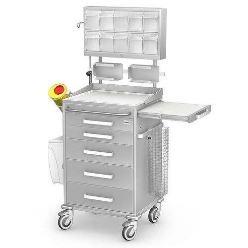 Wagen für Anästhesie - ANS/KO - TECHMED - Geräte / für Transport / Edelstahl