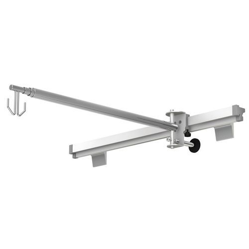 Schienenmontierter Infusionsständer - KO-2m series - TECHMED - 2 Haken / teleskopisch / Edelstahl