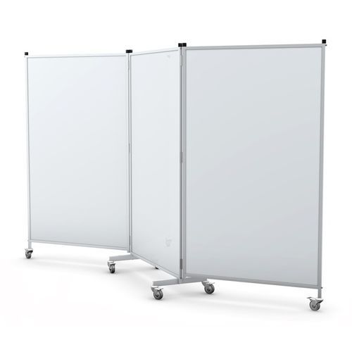 Medizinischer Bettschirm auf Rollen - PJ-03 (PC) - TECHMED - 3 Flügel