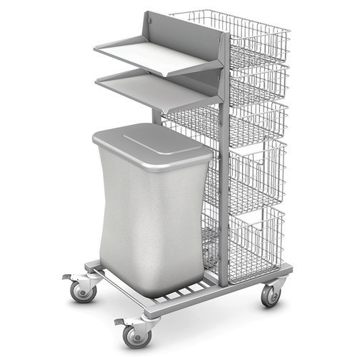 Industrie-Sackhalterwagen - WKS-1 - TECHMED - Transport / mit Korb / mit Regal