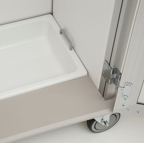 Wagen für Endoskope - S3210G1SA - Solaire Medical - Lager / mit Tür / mit Platte
