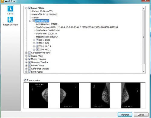 Medizinische Software - DICOMReader - IMAGE Information Systems - für DCIM-Datei / Visualisierung / Bildimport