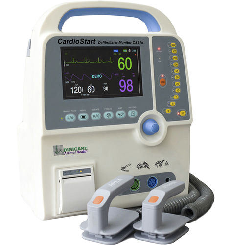 Manueller externer Defibrillator - CardioStart CS81xVet - Digicare Animal Health - für Veterinärmedizin / EKG und SpO2-Monitor