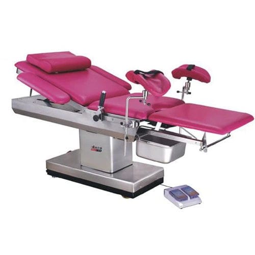 Bett für Entbindungen - DH-C102A-04 - KANGHUI MEDICAL TECHNOLOGY - elektrisch / höhenverstellbar / dreiteilig