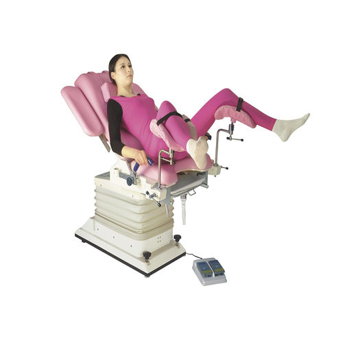 Elektrischer Untersuchungsstuhl - DH-S104B 01 - KANGHUI MEDICAL TECHNOLOGY - höhenverstellbar / kippbar / zweiteilig