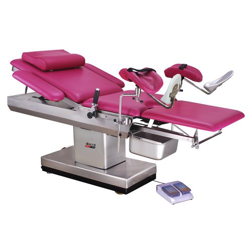 Bett für Entbindungen - DH-C102B - KANGHUI MEDICAL TECHNOLOGY - elektrisch / höhenverstellbar / dreiteilig