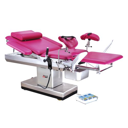 Gynäkologie-Untersuchungsliege - DH-C102B 02 - KANGHUI MEDICAL TECHNOLOGY - elektrisch / höhenverstellbar / dreiteilig