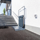 zusammenklappbarer Treppenlift / für gerade Treppen / für Rollstühle / für Außenbereich