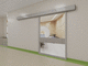 Tür für Krankenhaus / für OP-Bereich / Schiebe / Glas