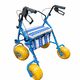 Rollator mit 4 Rädern / Aluminiumrahmen / mit Sitz / zusammenklappbar
