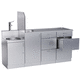 modularer Schrank / mit Schublade / stationär / Edelstahl