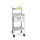 medizinischer Wagen / Pflege / Edelstahl / Polyethylen