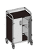 medizinischer Wagen / Pflege / anodisiertes Aluminium / mit Regal