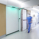 Tür für Krankenhaus / Schiebe / Isolation / Edelstahl