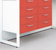 Laborschrank / mit Schublade / wandmontiert