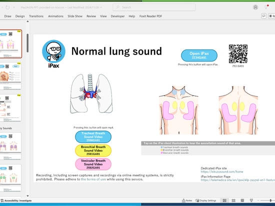 Der virtuelle Auskultationssimulator von iPax kann auch in PowerPoint verwendet werden.