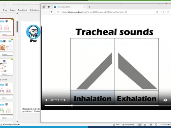 Der virtuelle Auskultationssimulator von iPax kann auch in PowerPoint verwendet werden.