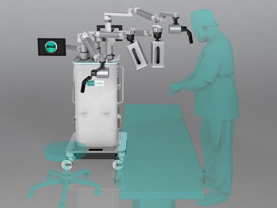 Digitales 3D-Mikroskop mit redundanter Architektur für die mittlere Neurochirurgie und die plastische und rekonstruktive Chirurgie, das zwei Chirurgen gleichzeitig arbeiten lässt.