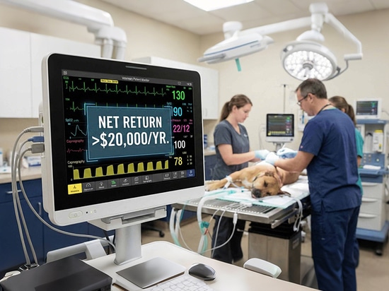 Wie kann ein tierärztlicher Patientenmonitor die Einnahmen Ihrer Klinik um 25.000 Dollar steigern?