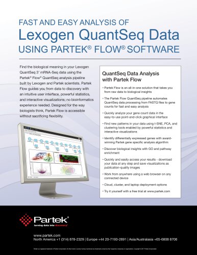 Lexogen QuantSeq Data USING PARTEK® FLOW® SOFTWARE