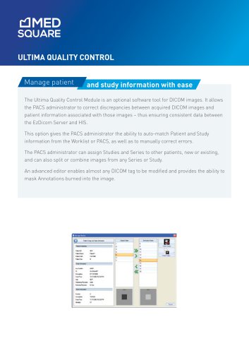 Ultima Quality Control