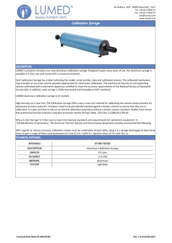 Calibration syringe