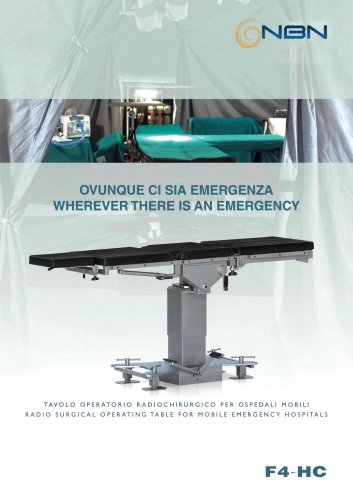 F4-HC - Operating table for mobile emergency hospitals