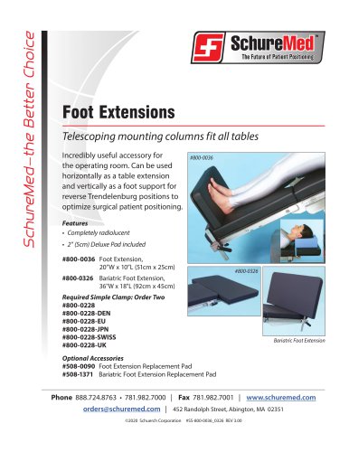 Foot Extension Sell Sheet