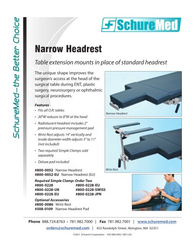 Narrow Headrest