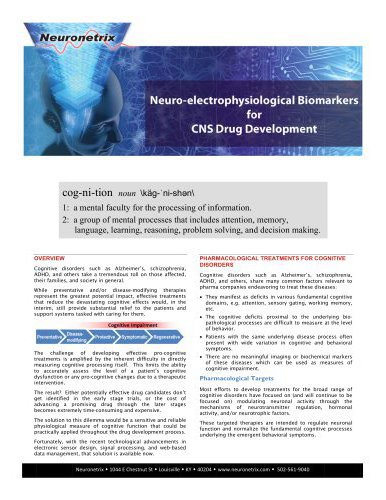 Neuro-electrophysilogical Biomarkers for CNS Drug Development