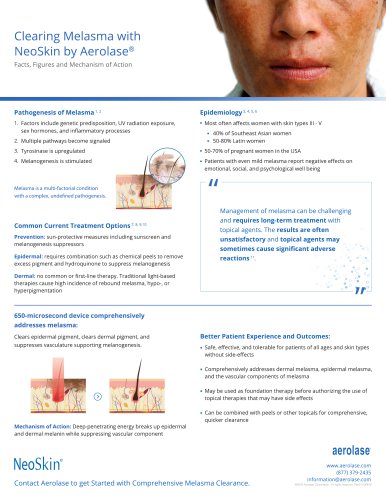 NeoSkin Melasma FAQ Sheet