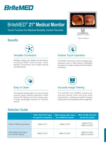 BriteMED Medical Touch Monitor MMS-21CAHST