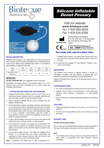 Silicon Inflatable Donut Pessary