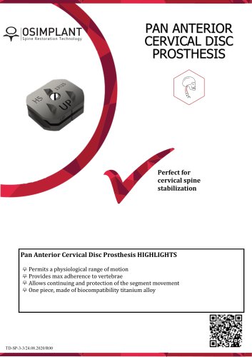 PAN ANTERIOR CERVICAL DISC PROSTHESIS