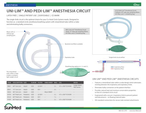 UNI-LIM™ AND PEDI-LIM™ ANESTHESIA CIRCUIT