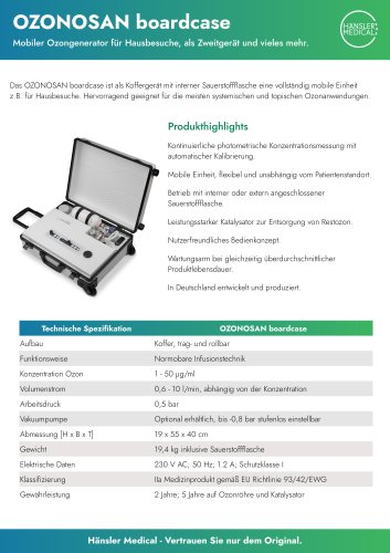 OZONOSAN boardcase Ozongenerator