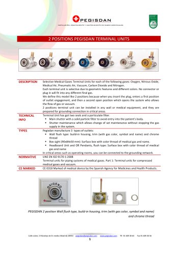 2 POSITIONS PEGISDAN TERMINAL UNITS