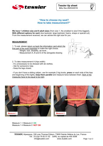 How to choose my seat? How to take measurement