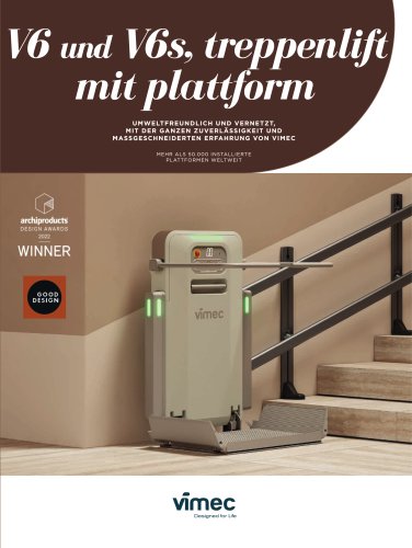 Vimec V6 und V6s treppenlift mit plattform