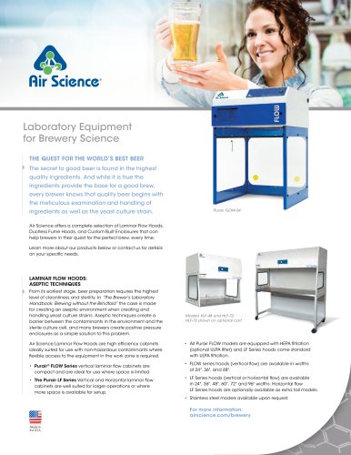 Laboratory Equipment for Brewery Science