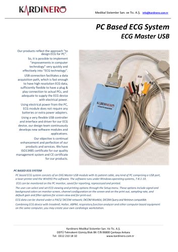 PC Based ECG System ECG Master USB