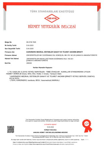 TS 12426:2016 TSE certificate