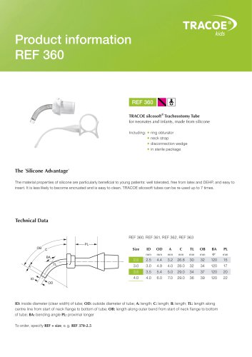 360 -TRACOE silcosoft® Tracheostomy Tube