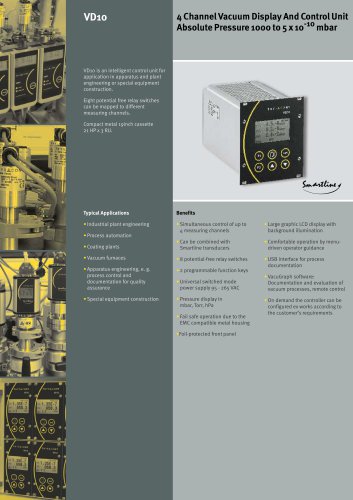 VD10 vacuum display and control unit