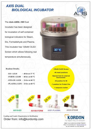 AXIS  DUAL BIOLOGICAL INCUBATOR