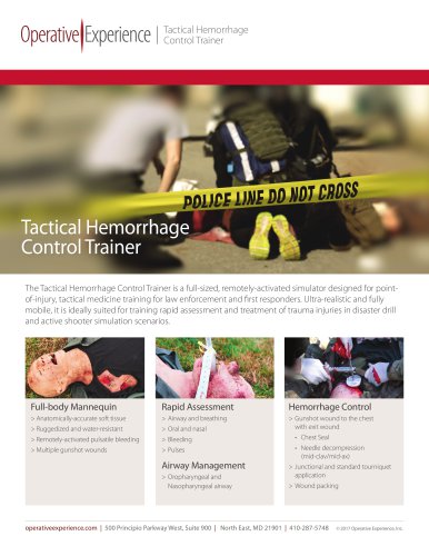 Tactical Hemorrhage Control Trainer