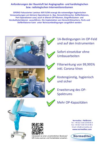 Anforderungen der Raumluft bei Angiographie- und kardiologischen bzw. radiologischen Interventionsräumen