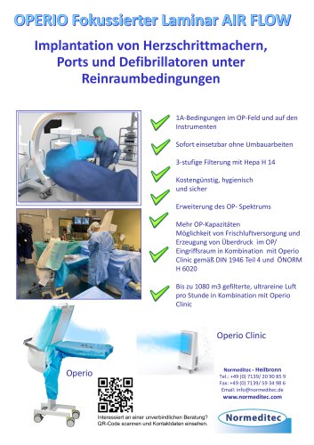 Hygieneanforderungen im Herzkatheterlabor und Raumluftklasse 1b