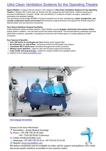Ultra Clean Ventilation Systems for the Operating Theatre