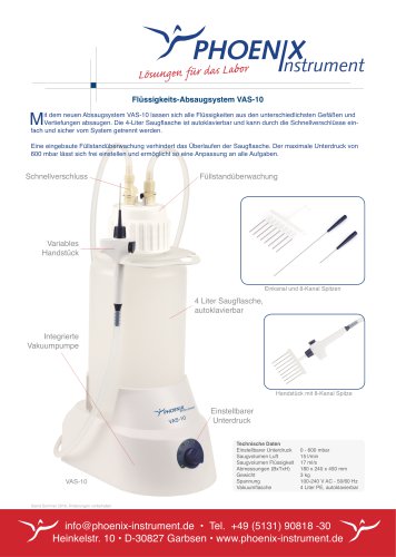 Flüssigkeits-Absaugsystem VAS-10